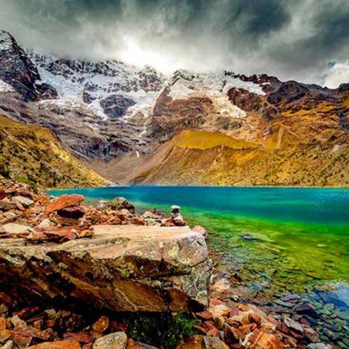 first day - humantay lake in the salkantay trek to Machu picchu