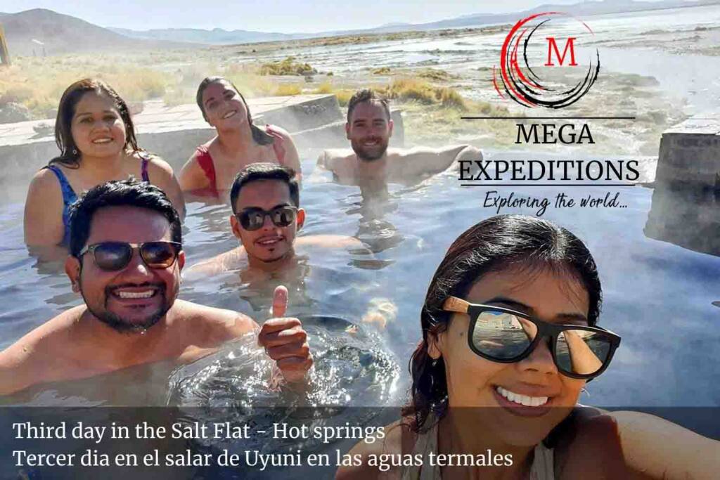 Third day in the Salt Flat - Hot springs in the salt flat of bolivia